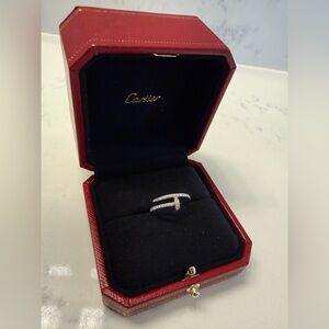 Cartier Juste Un Clou Ring, Small Model, Half-Paved Size 51